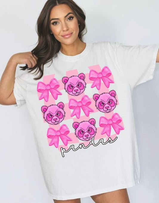 Pandas (Coquette Bows/Mascot collage) - DTF