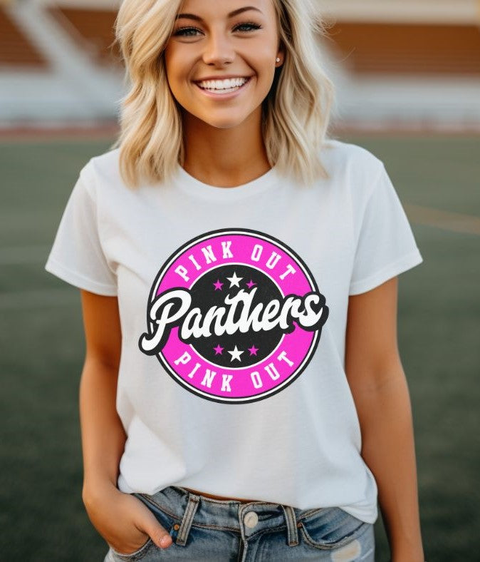 Panthers (Pink Out Circle) - DTF