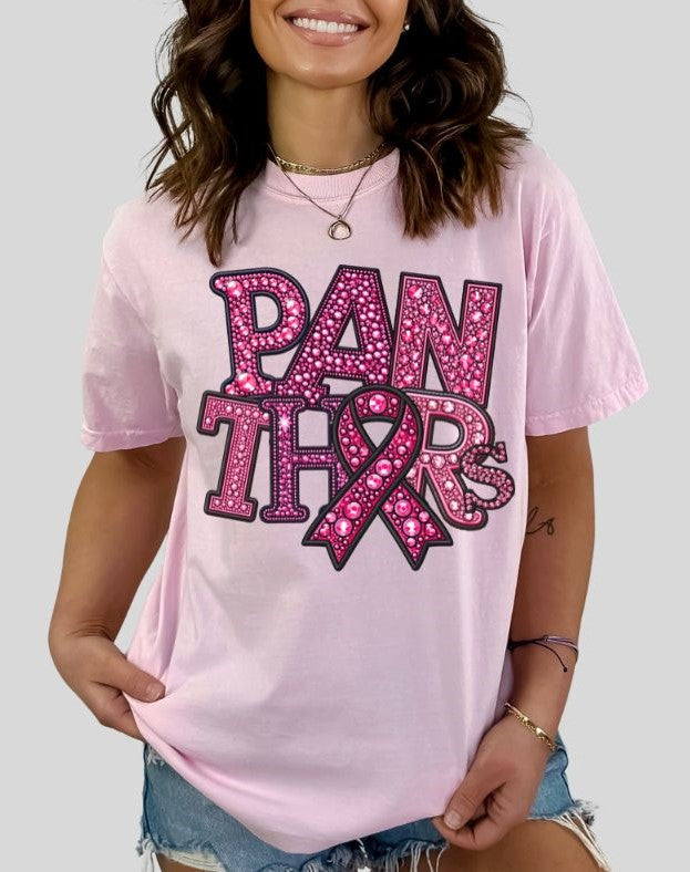 Panthers (PINK Faux Rhinestone Mascots) - DTF