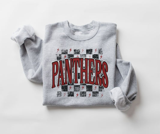 Panthers checkerboard (maroon/black) - DTF