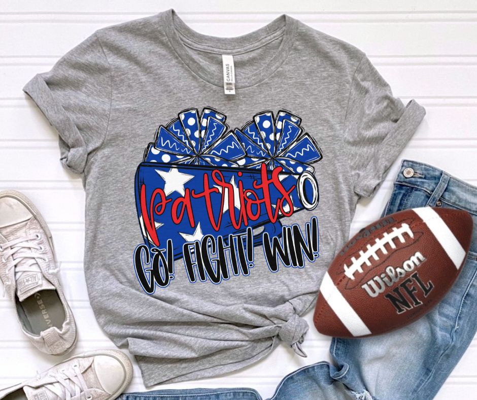 Go Fight Win (Patriots - Royal Blue/Red) - DTF