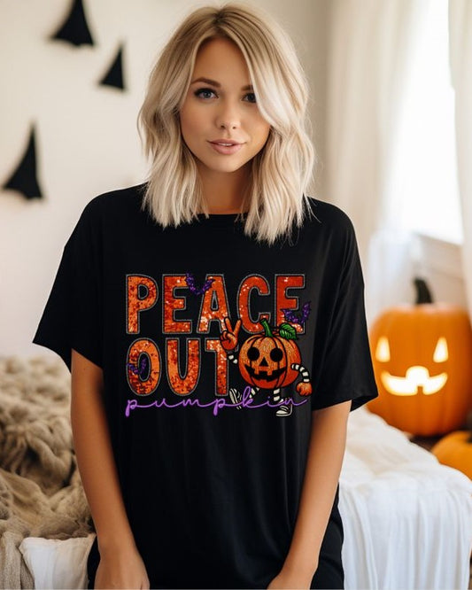 Peace Out Pumpkin - DTF