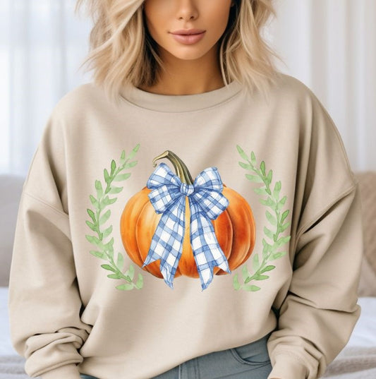 Pumpkin (Preppy with Plaid Bow) - DTF