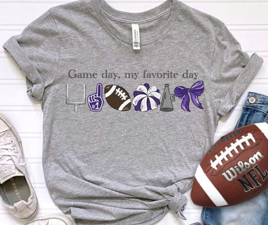 Game Day Favorite Day (Purple - Football)- DTF