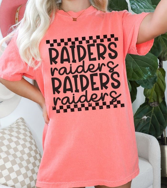 Raiders (Stacked Single Color Mascot) - DTF