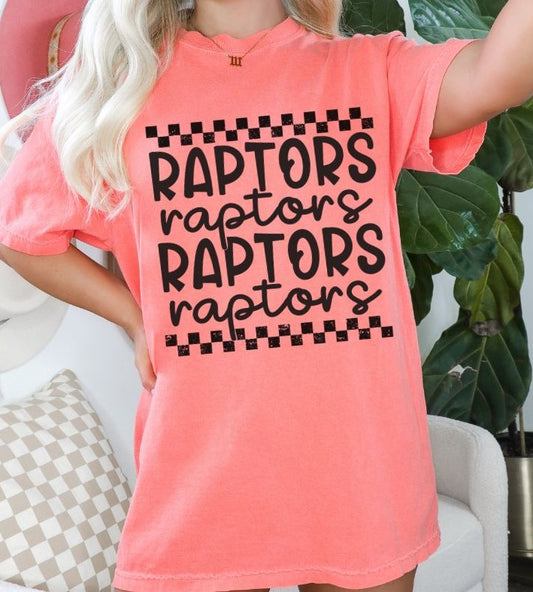 Raptors (Stacked Single Color Mascot) - DTF