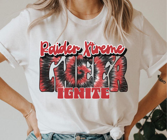 Raider X-treme Ignite Tie Dye Cheer (red) - DTF