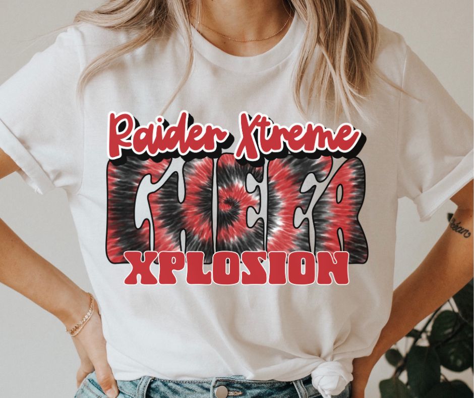 Raider X-treme X-plosion Tie Dye Cheer (red) - DTF