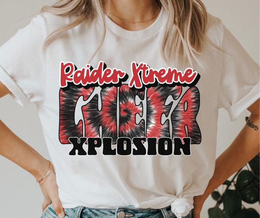 Raider X-treme X-plosion Tie Dye Cheer (red/black) - DTF