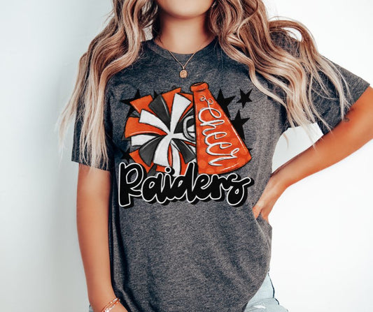 Raiders Cheer (megaphone - orange/black) - DTF