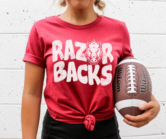 Razorbacks Mascot (white) - DTF