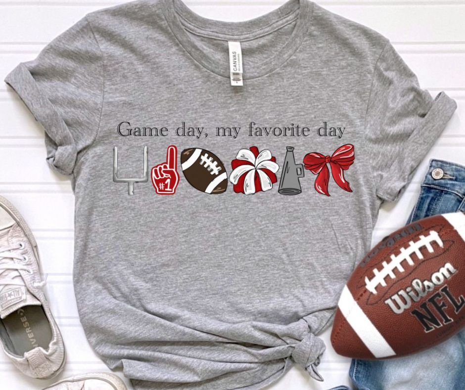 Game Day Favorite Day (Red - Football)- DTF