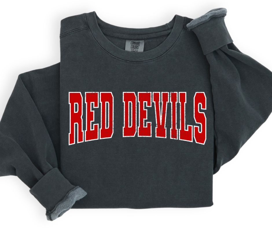 Red Devils (Outlined Arch - Red/White) - DTF