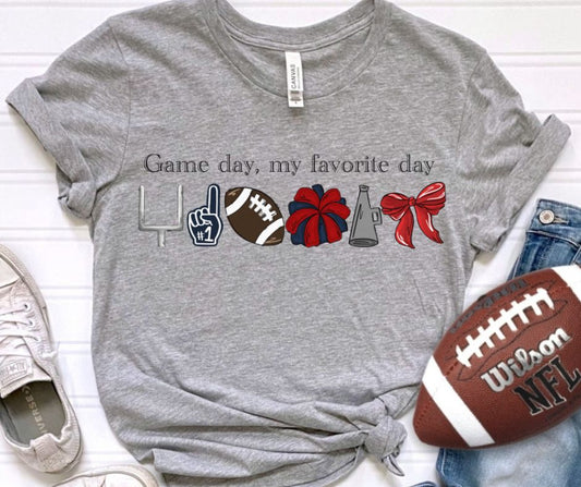 Game Day Favorite Day (Red/Navy - Football)- DTF