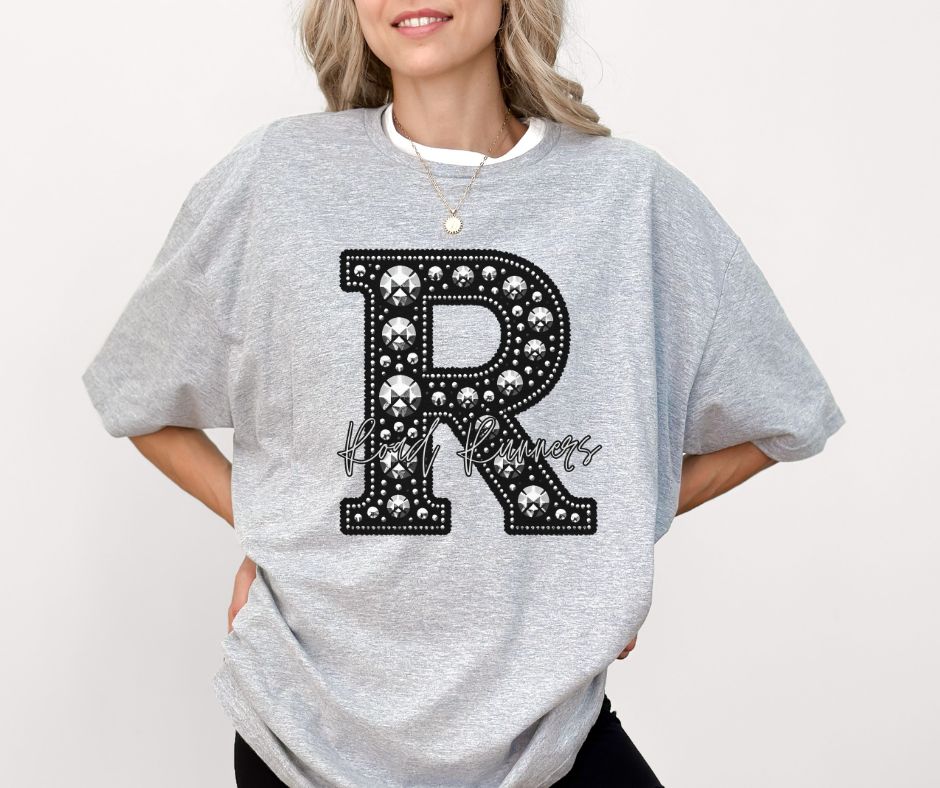 Road Runners (Faux Rhinestone LETTER Mascots) - DTF