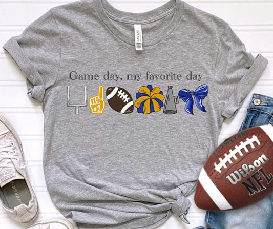 Game Day Favorite Day (Royal Blue/Gold - Football)- DTF