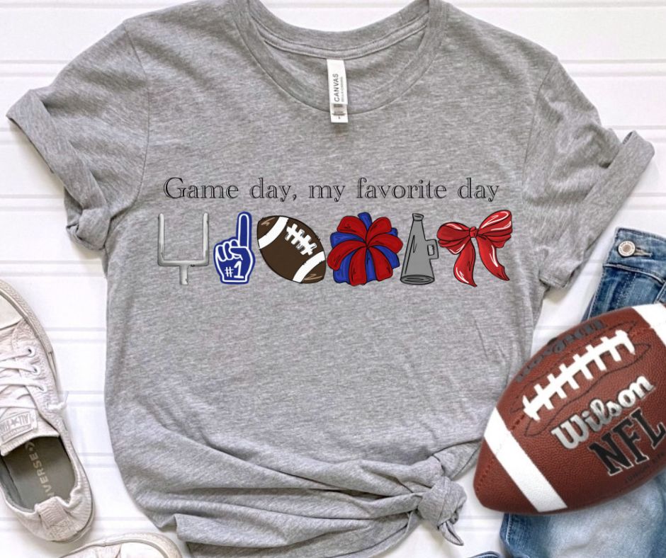 Game Day Favorite Day (Royal Blue/Red - Football)- DTF