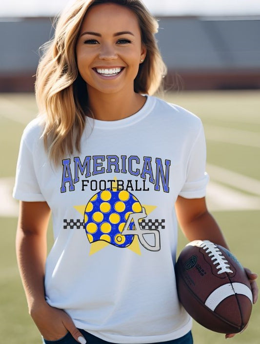 American Football (Royal Blue/Yellow Gold) - DTF