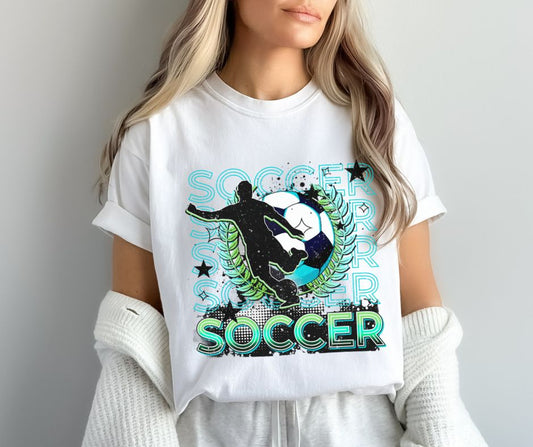 Soccer repeat (blue) - DTF