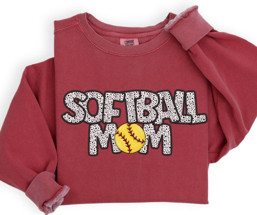 Softball Mom (Ball - Dalmatian Dots) - DTF