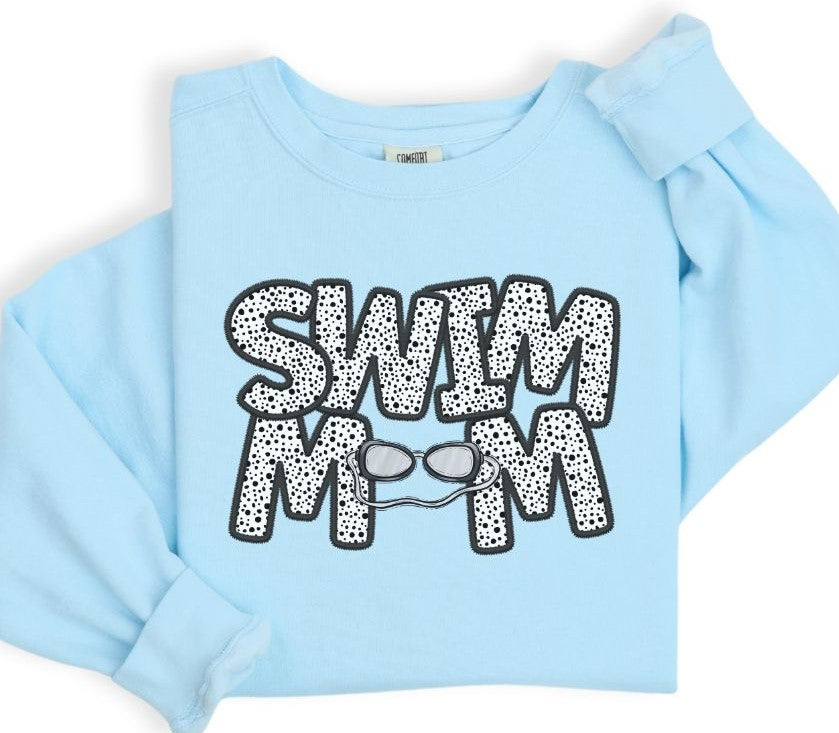 Swim Mom (Goggles - Dalmatian Dots) - DTF