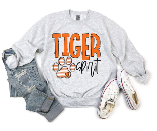 Team Go Spirit Tigers (Paw Print - Orange) - DTF