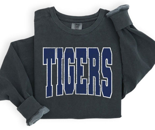 Tigers (Outlined Arch - Navy/White) - DTF