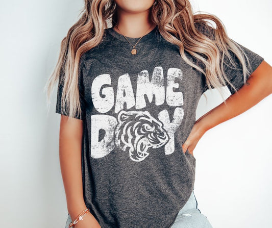 Game Day Tigers Mascot (white) - DTF