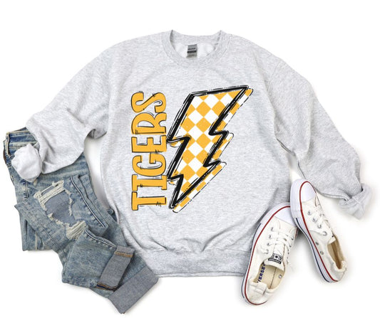 Tigers (yellow gold/white check - team go bolt) - DTF