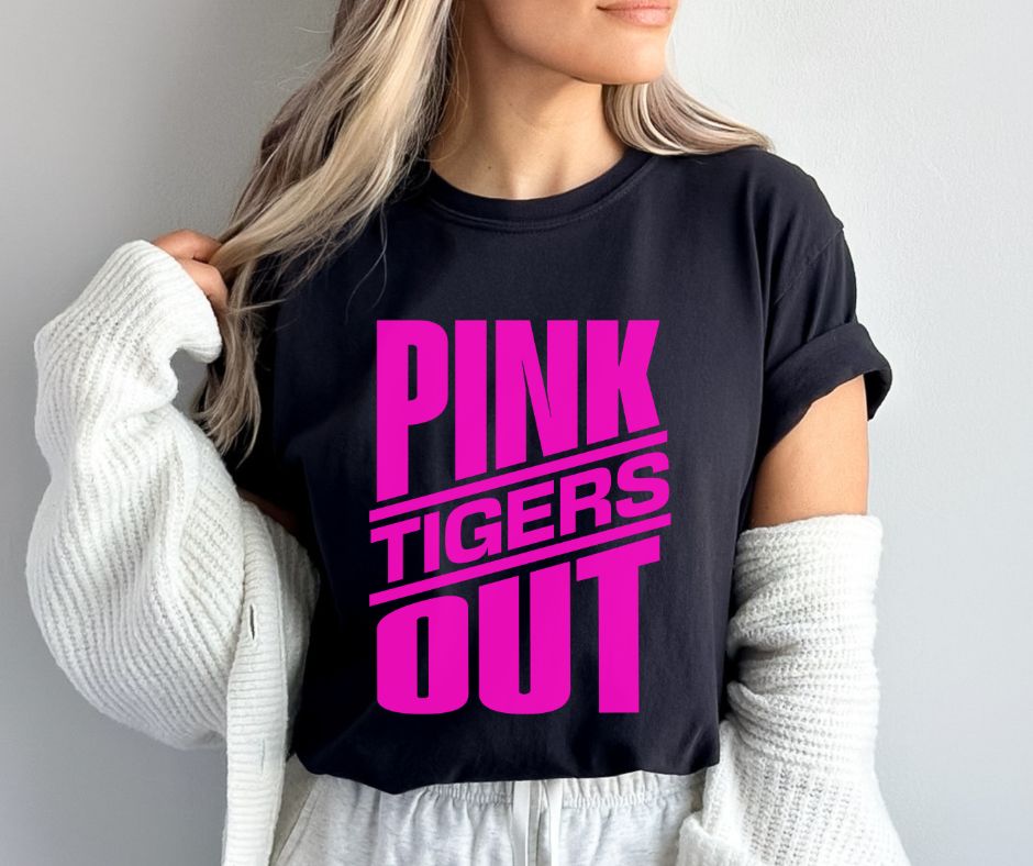 Tigers (Pink Out Slanted) - DTF