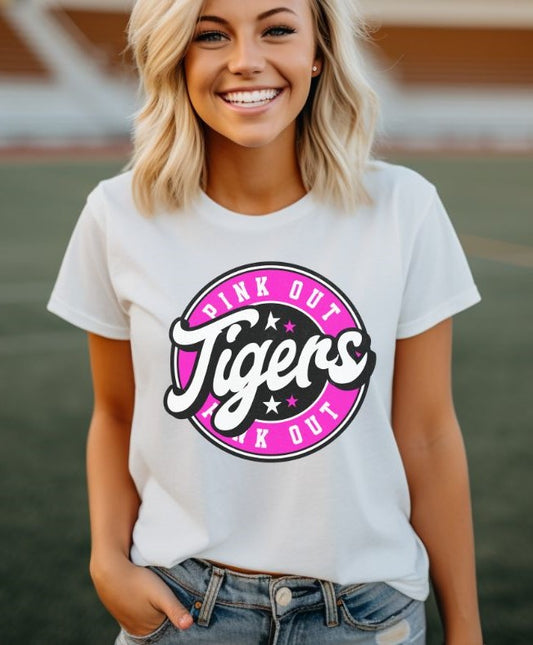 Tigers (Pink Out Circle) - DTF