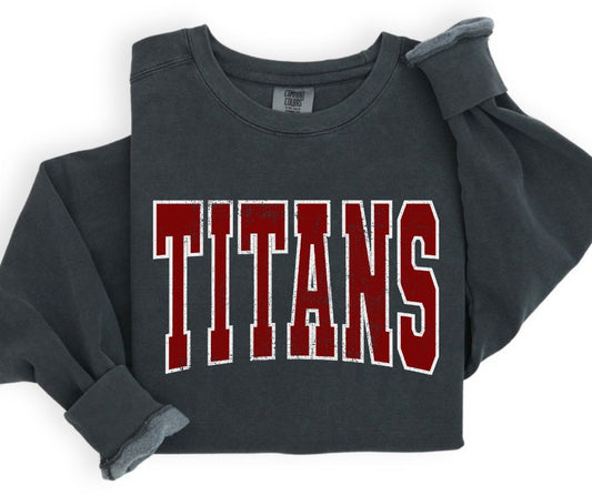 Titans (Outlined Arch - Burgundy/White) - DTF