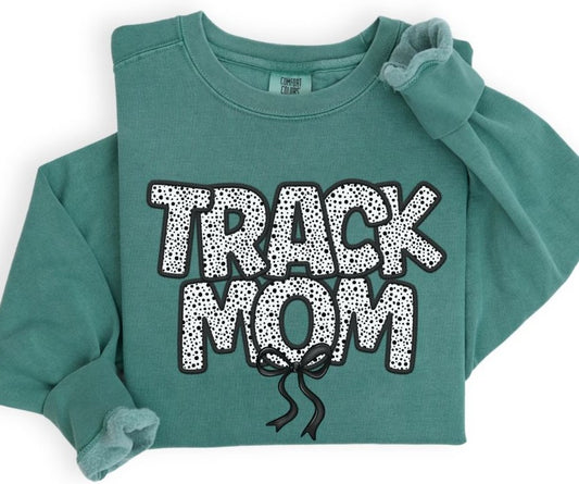 Track Mom (Bow - Dalmatian Dots) - DTF