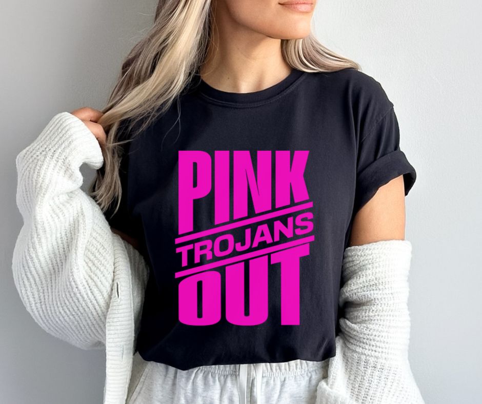 Trojans (Pink Out Slanted) - DTF