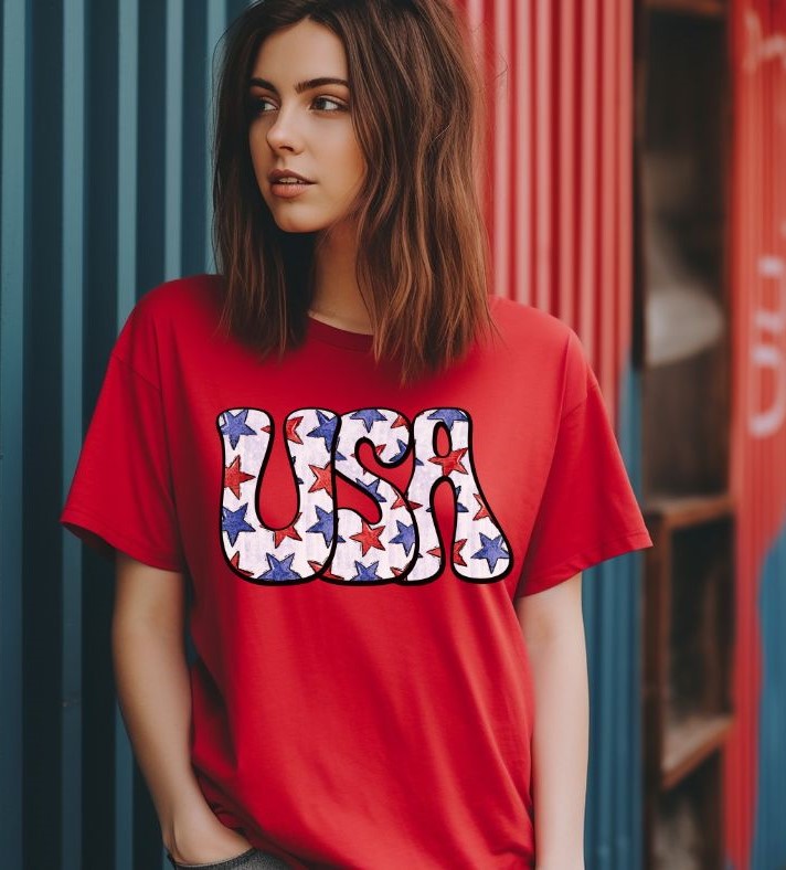 USA (red and blue stars) - DTF