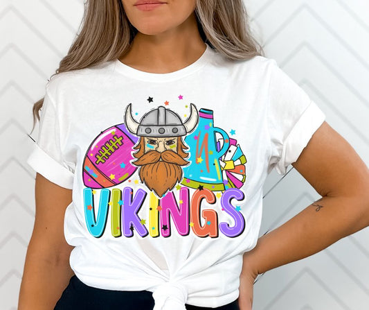 Vikings (Mascots - Bright Cheer and Football) - DTF