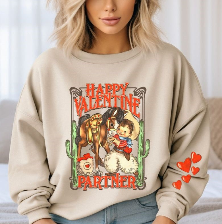 Vintage Cowboy Valentine (with sleeve option) - DTF