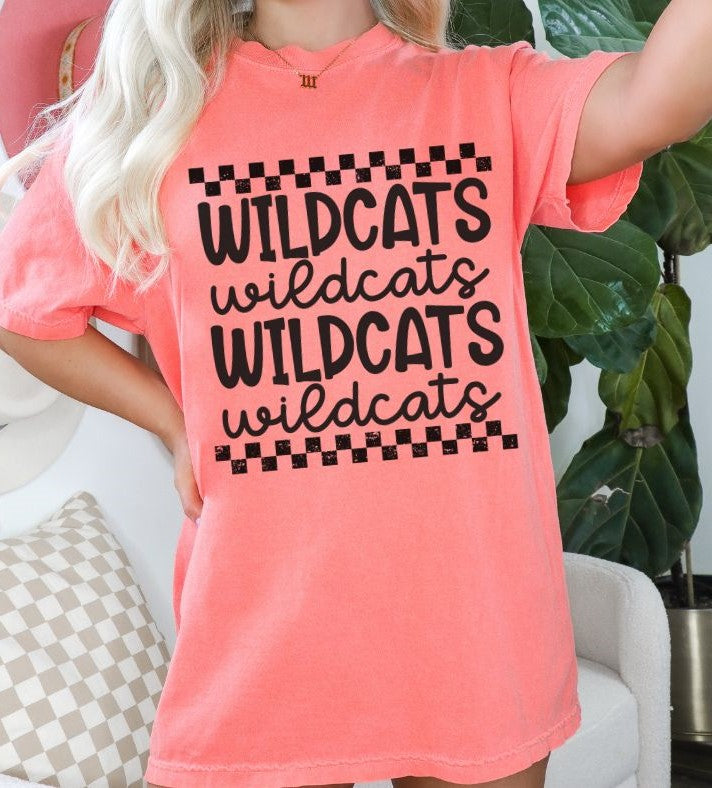 Wildcats (Stacked Single Color Mascot) - DTF