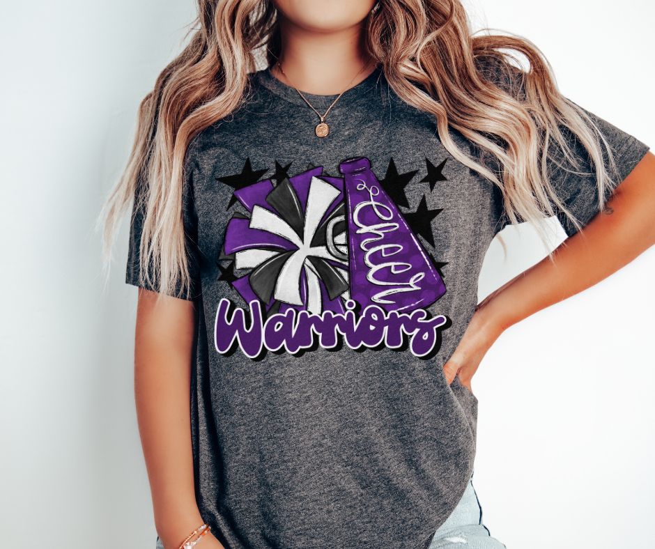 Warriors Cheer (megaphone - purple) - DTF