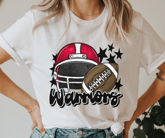 Warriors Mascot (stars - red/black helmet) - DTF