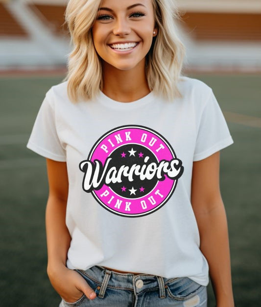 Warriors (Pink Out Circle) - DTF