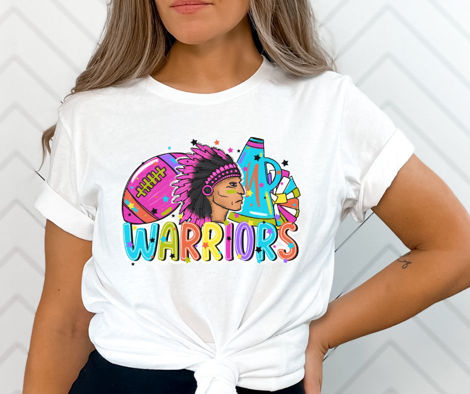 Warriors (Mascots - Bright Cheer and Football) - DTF