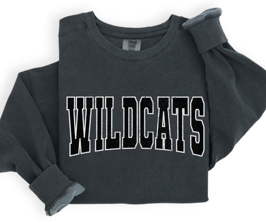 Wildcats (Outlined Arch - Black/White) - DTF