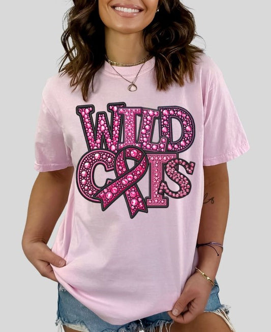 Wildcats (PINK Faux Rhinestone Mascots) - DTF