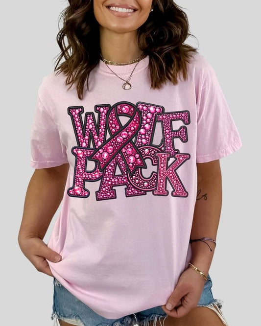 Wolfpack (PINK Faux Rhinestone Mascots) - DTF