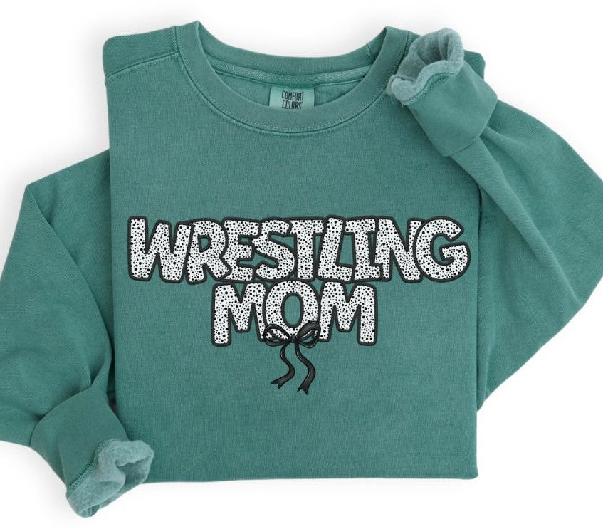 Wrestling Mom (Bow - Dalmatian Dots) - DTF