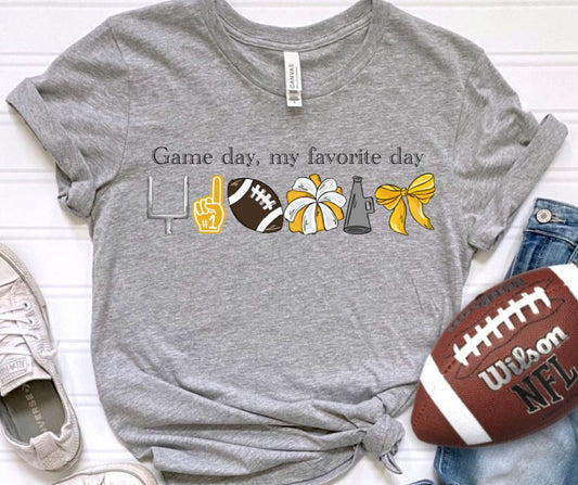 Game Day Favorite Day (Yellow Gold - Football)- DTF