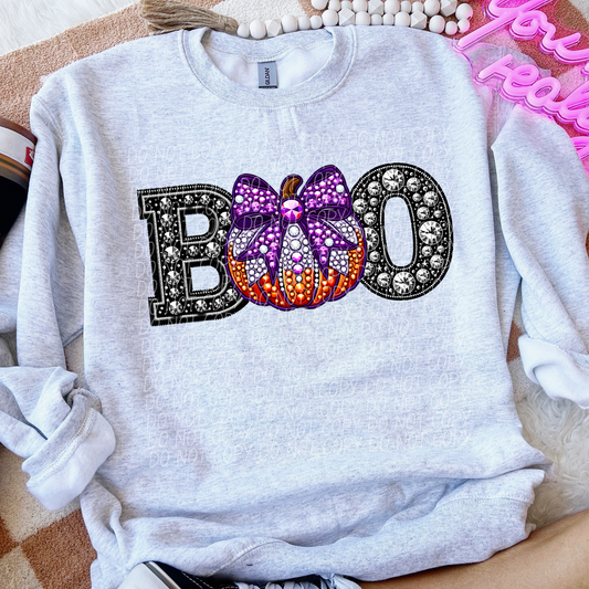 Boo Pumpkin (Rhinestone faux) - DTF