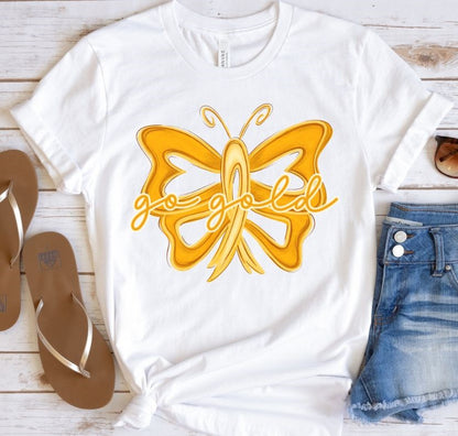 Go Gold Butterfly (Childhood Cancer) - DTF