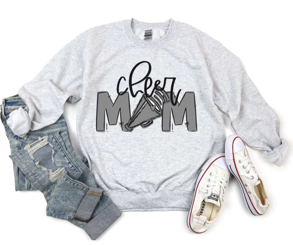 Team Go Mom (Cheer - Silver/Grey) - DTF